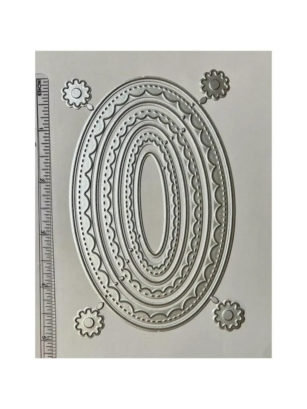 Intricate Oval Layering Metal Cutting Die Set 11 Pieces Card Making Craft